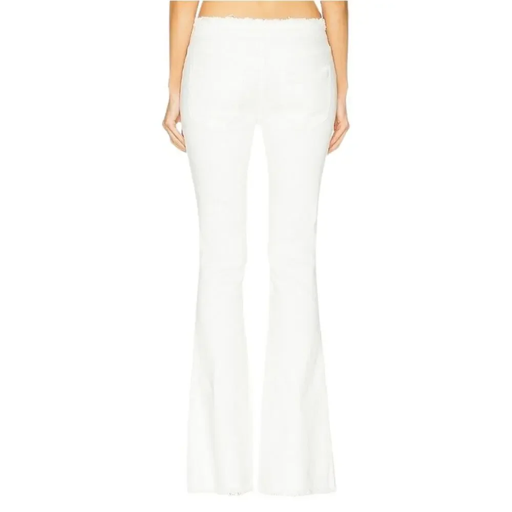 Ser.o.ya Olivia Mid Rise Flare Jeans White - Picture 3 of 15
